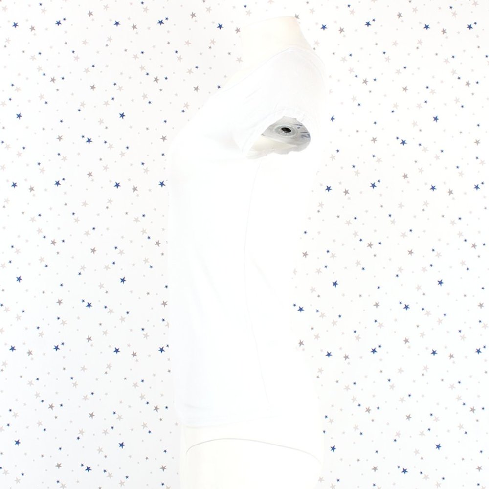 Off White Basic Henley Button Placket Tee - Picture 6 of 8